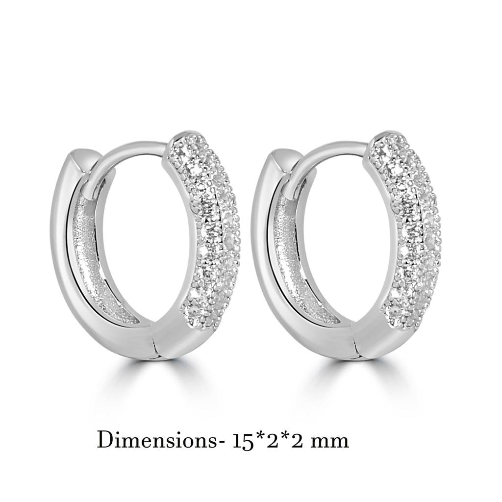 925 Pure Silver Hoop Earrings : TWP1205