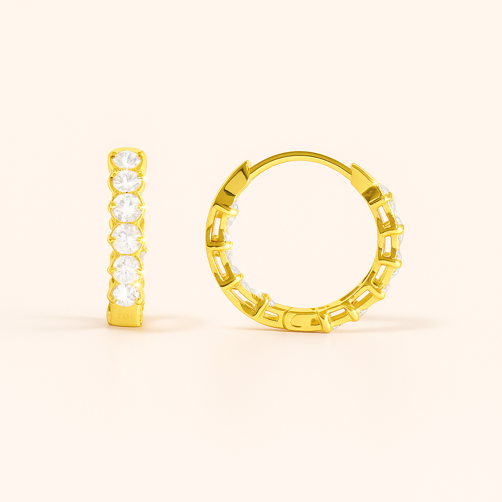 Auri Hoops Earrings - 18K Gold Plated : ERTTT079