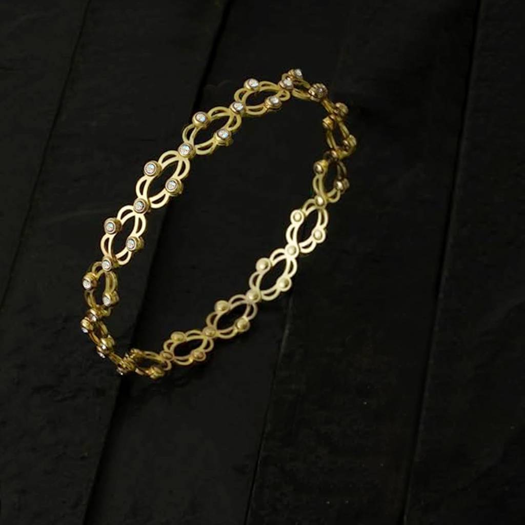 Cubic Zirconia Studded Fancy Bracelet Come Ring Jewellery For Women & Girls : PX8B106G