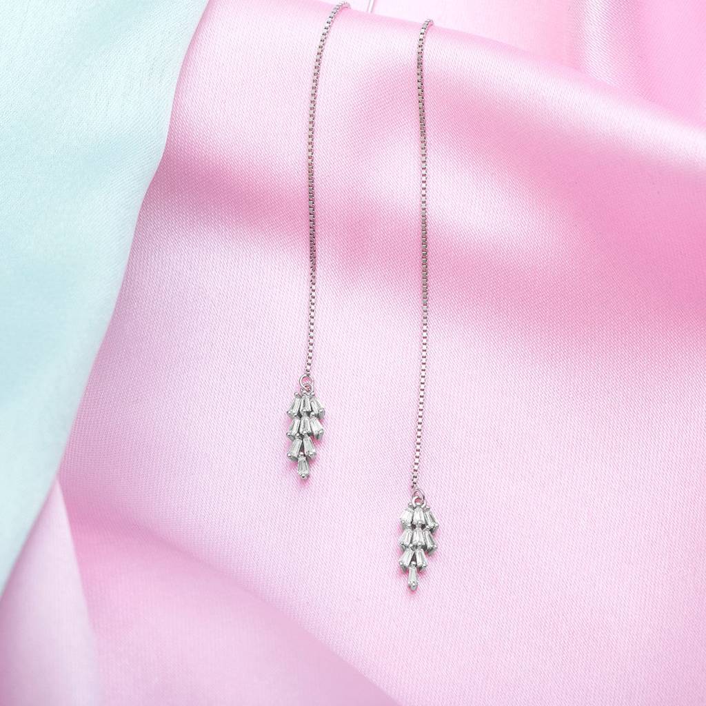 Sui Dhaga 925 Silver Earrings : EAR-20102