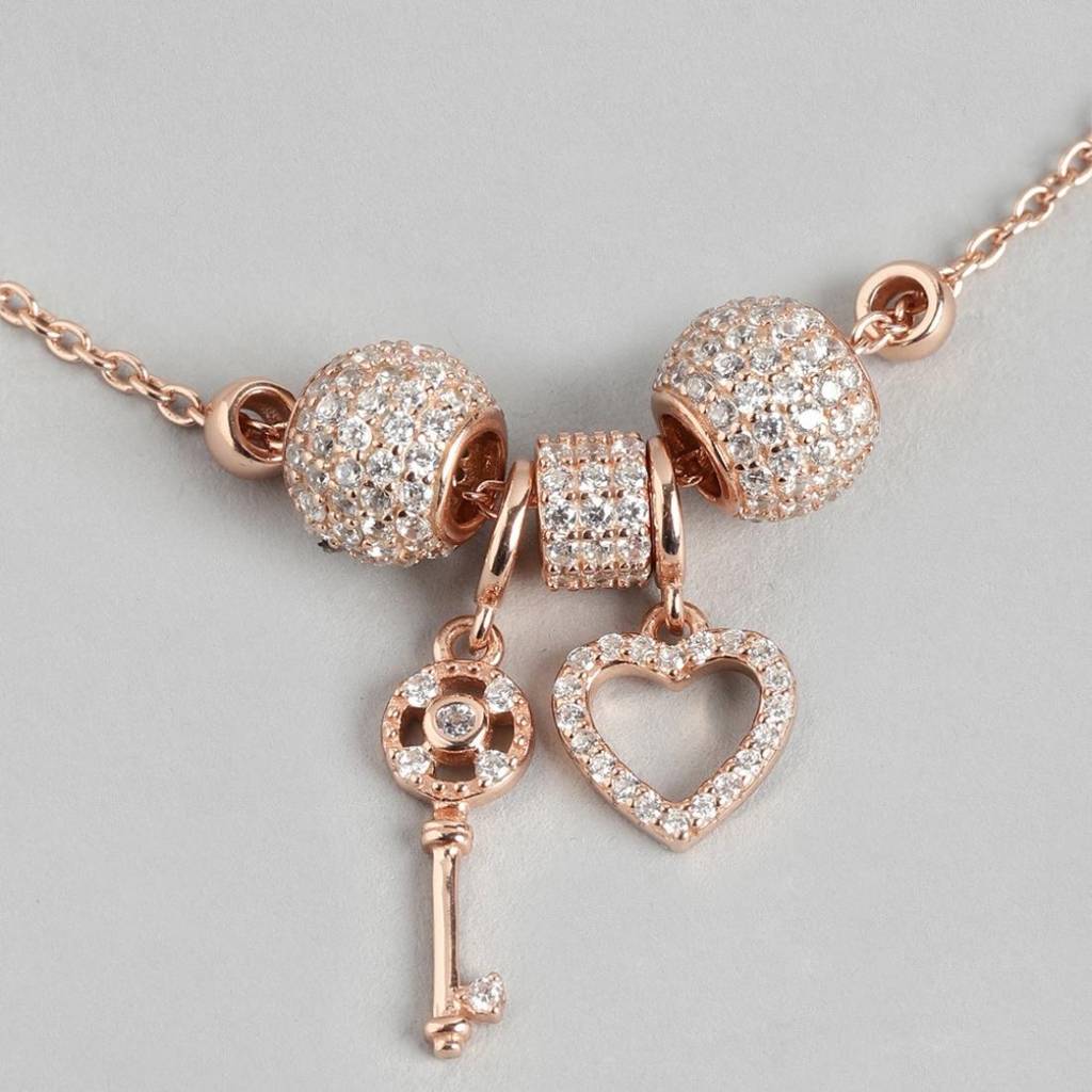 Key To The Heart 925 Silver Bracelet : BR-80010