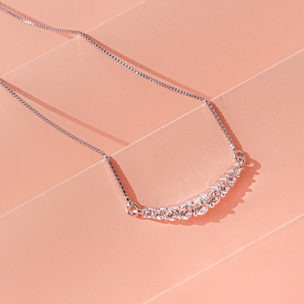 Elegant Diva Cz 925 Sterling Silver Necklace : NL-30149