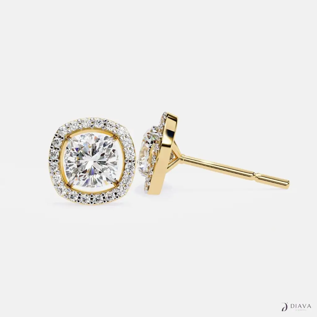 Cushion Halo Studs : CushionHaloStuds