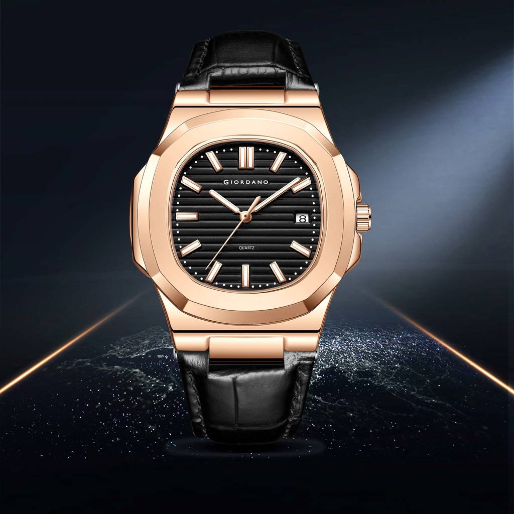 Analog Wrist Watch For Men Stylish Metal Strap With Water Resistant 3 Hand Mechanism For Men And Boys To Complim : GZ-50104-03