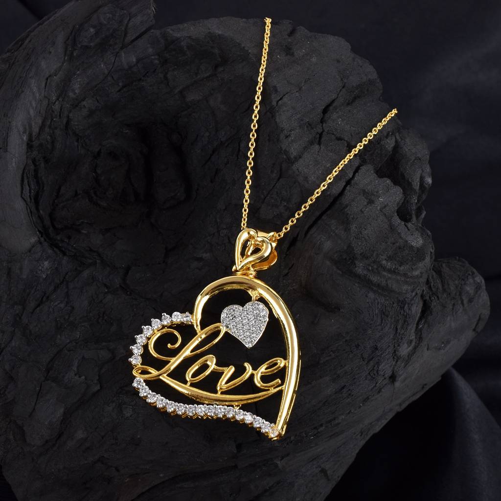 Endless Love Gold Diamond Pendant : SIPENGJCZ29
