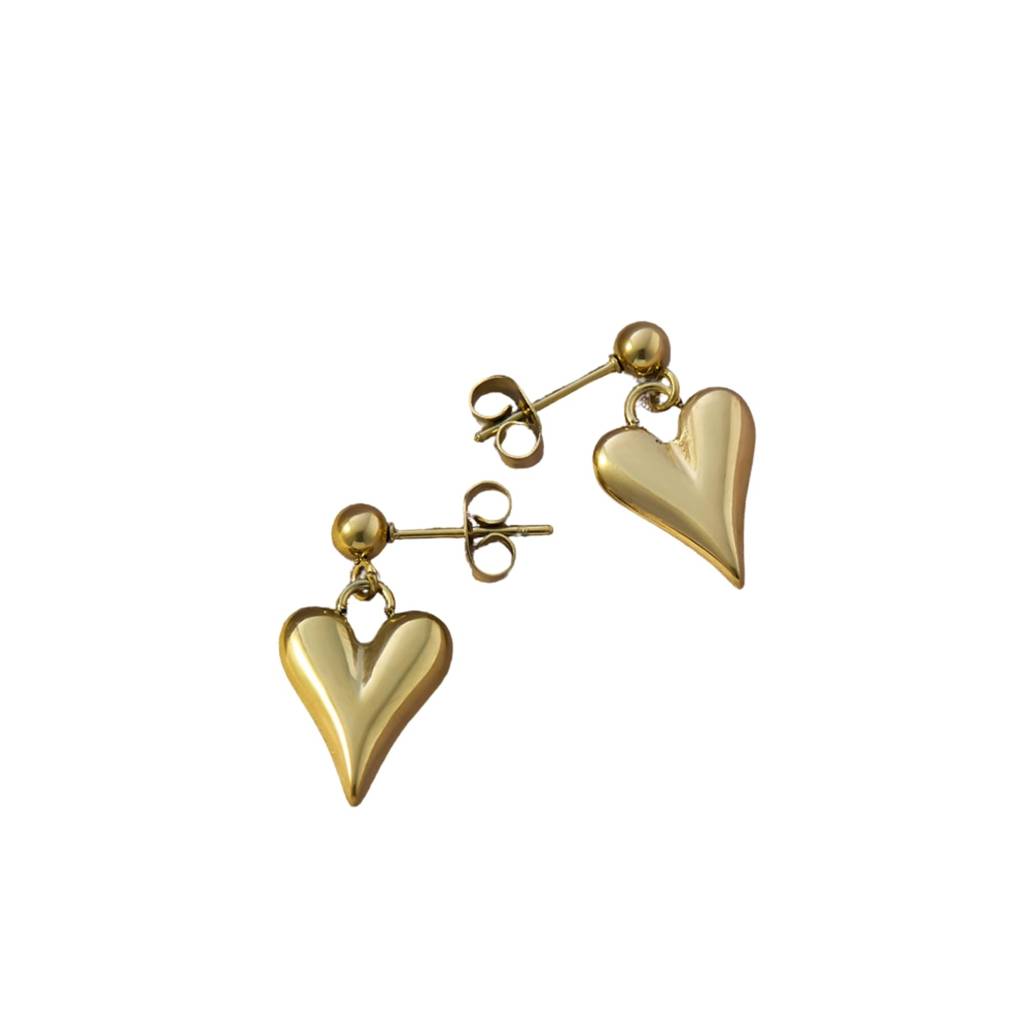 Small Heart Drop Earring : ER_SS_SmlHrt_gld