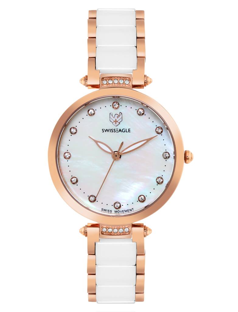 Swiss Eagle Premium Women Swiss-Made Quartz Movement - 3 Hand Mechanism Wrist Watch -Se-9177 : SE-9177-22A