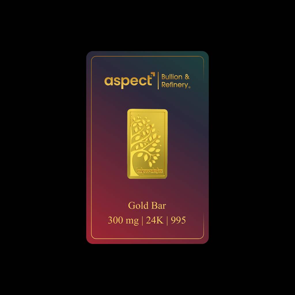 300 Mg Gold Bar 24Kt (995) : ABMGGB03KALP995