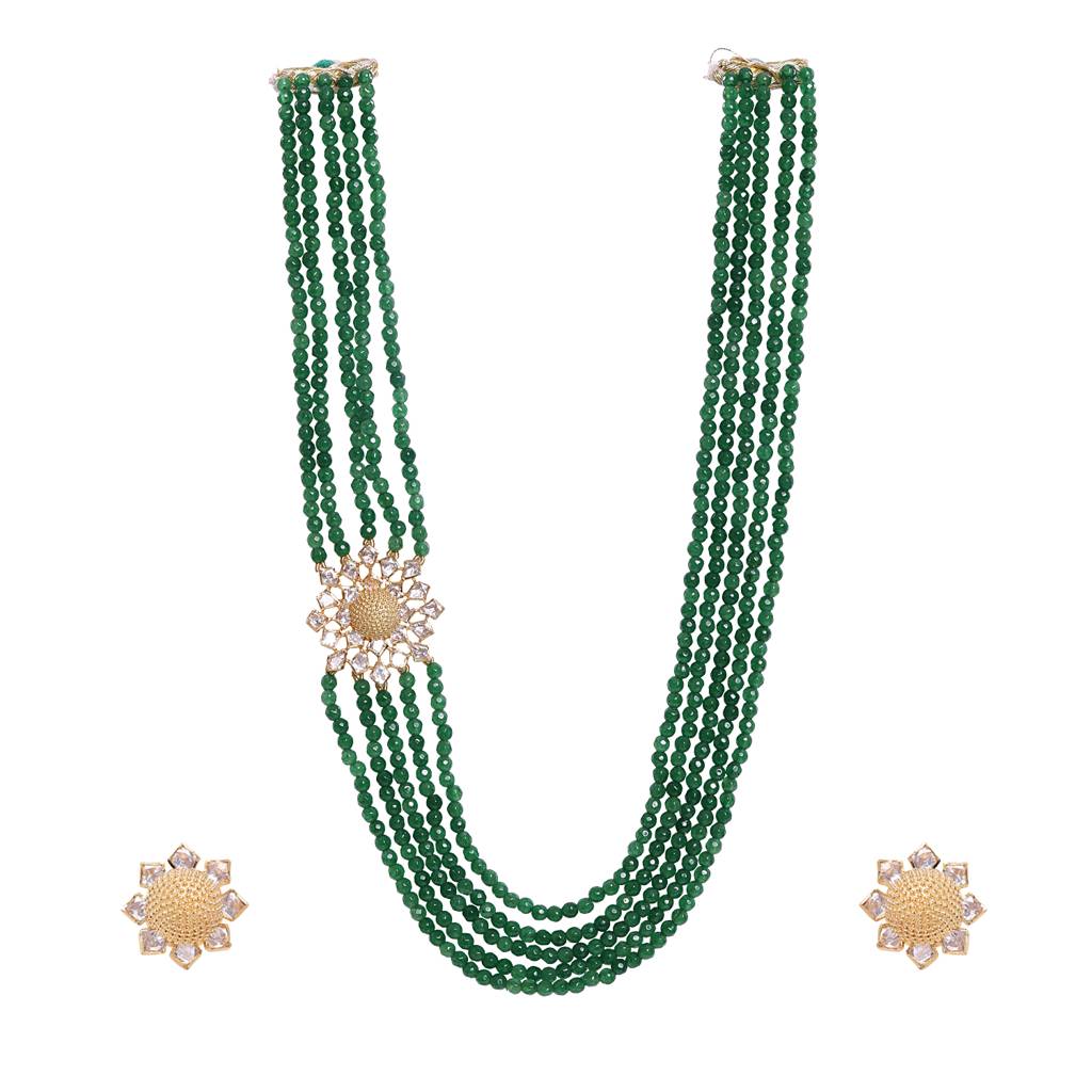 Moissanite Polki Necklace Set 3 : PJ107