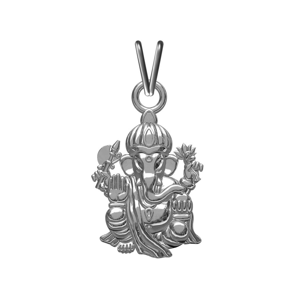 Silver Lord Vinayaka Ganpati Pendant : ZLGDP-1002