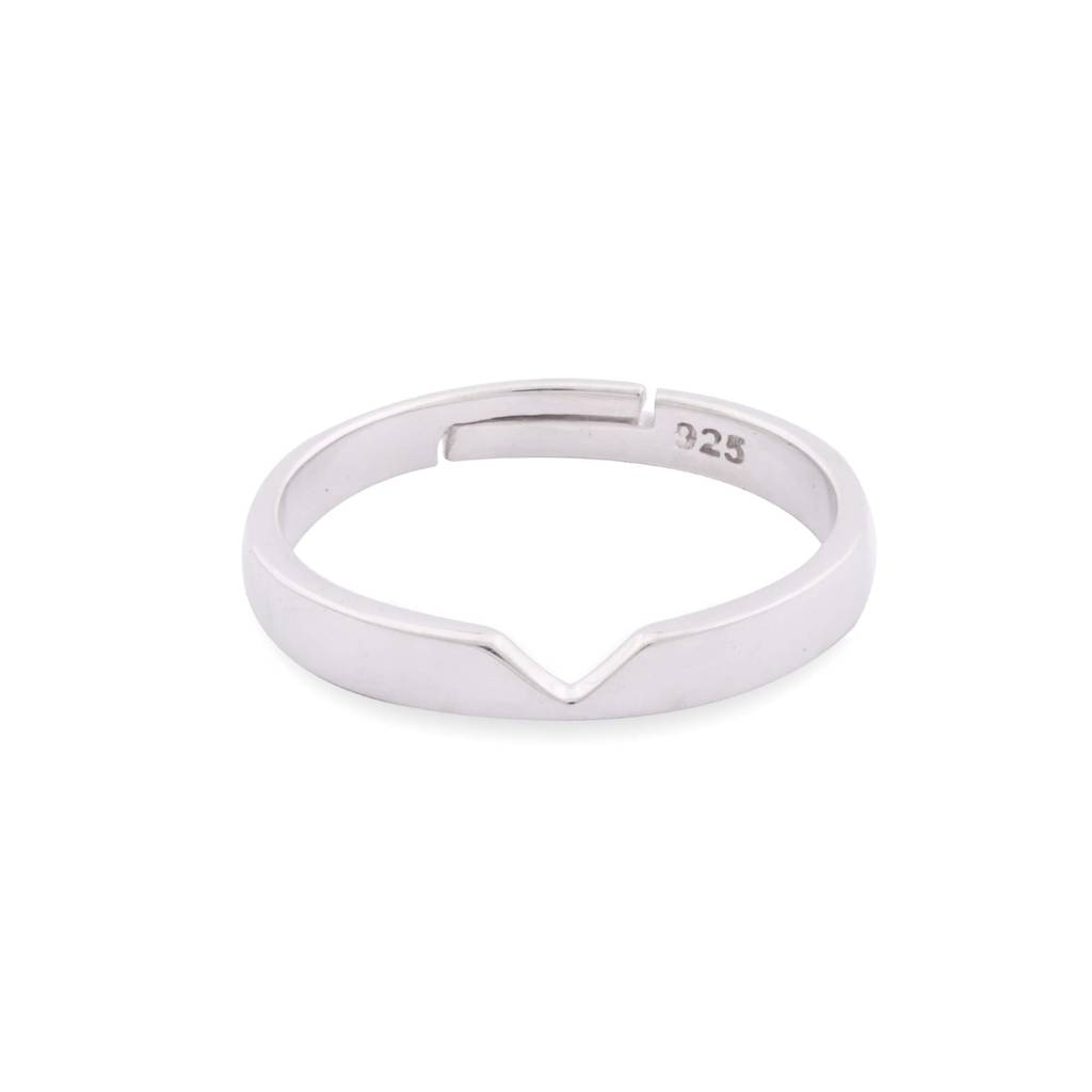 Silver Cupid Arrow Men'S Band : ZLCPLR-1016MW