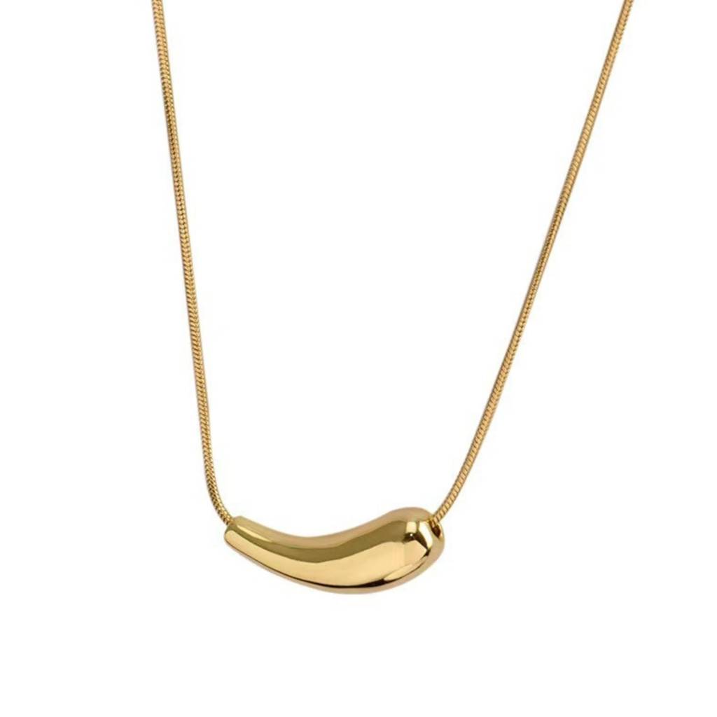 Designer Pendant Necklace : NC_SS_Eggplant_gld