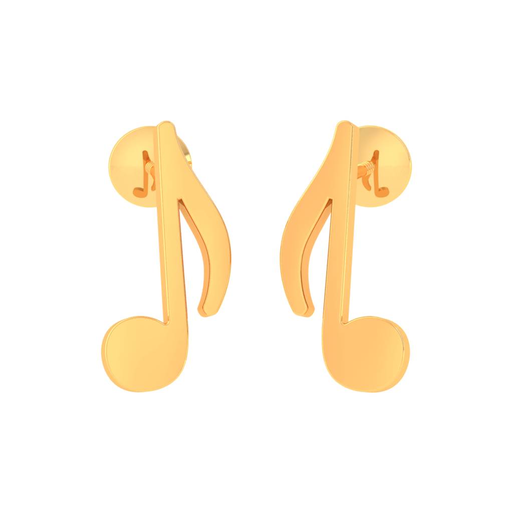 925 Pure Silver Music Symbol Inspired Stud Earrings For Girls And Kids : TWP1309