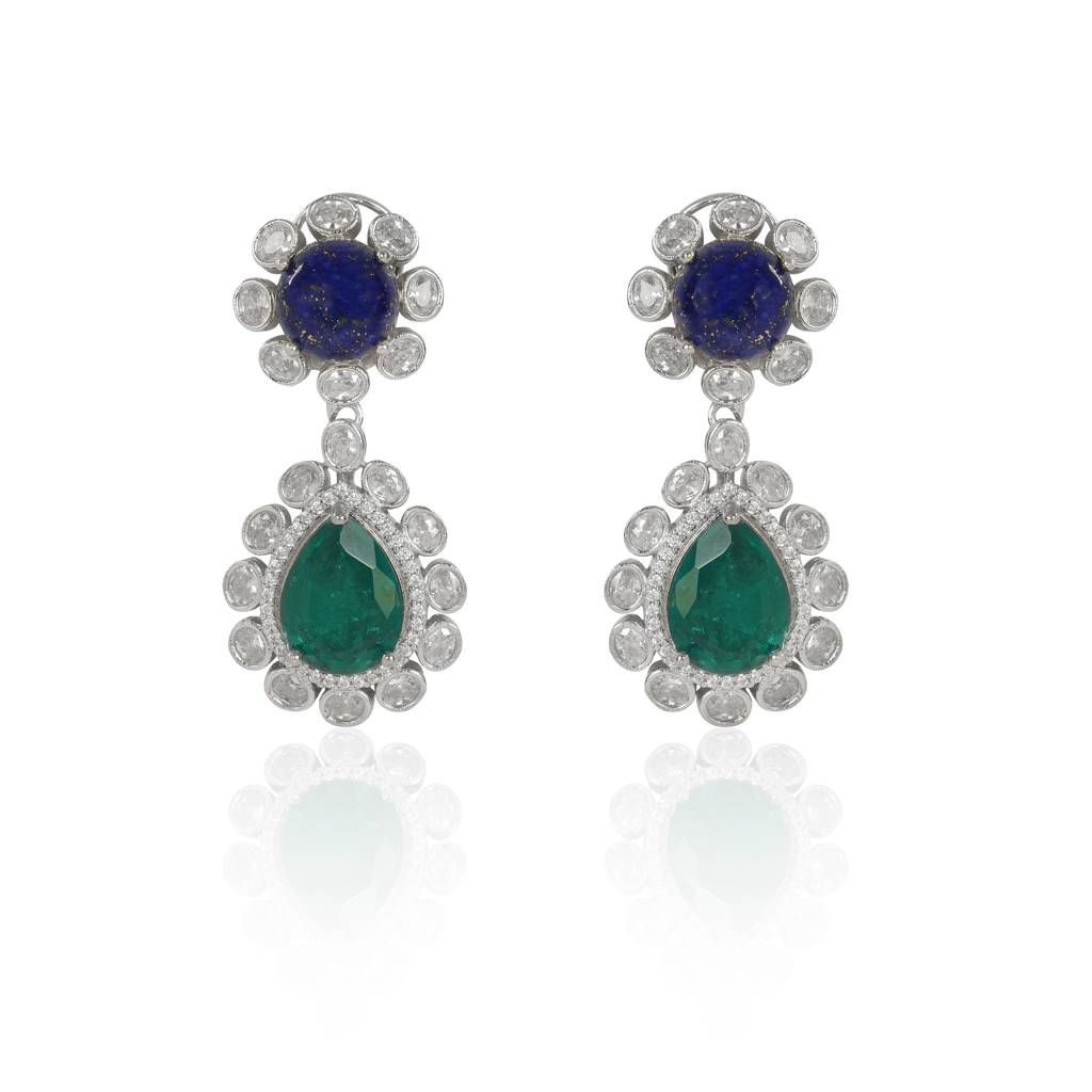 Royal Sapphire Drop Earrings : IE1141
