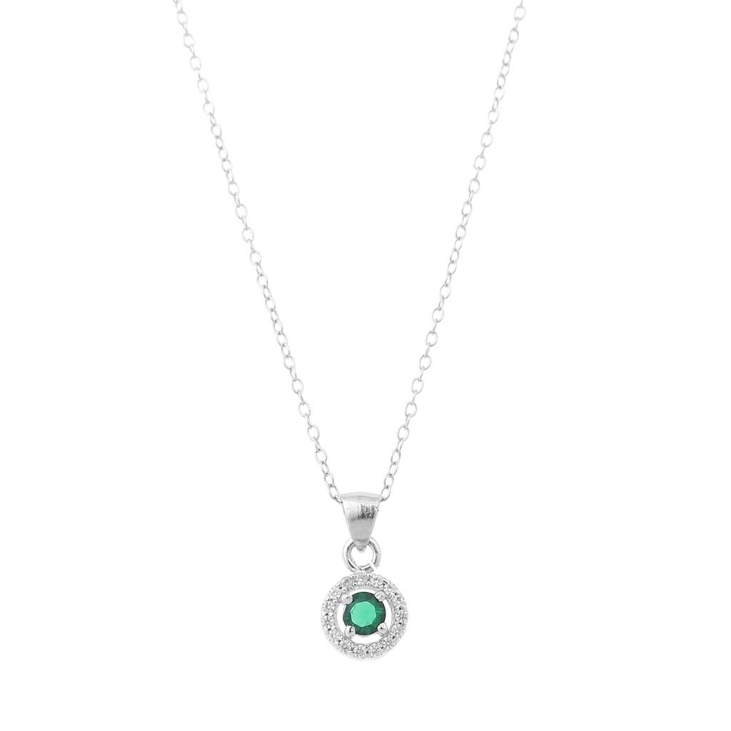 Iski Uski 925 Sterling Silver Evara Emerald Pendant