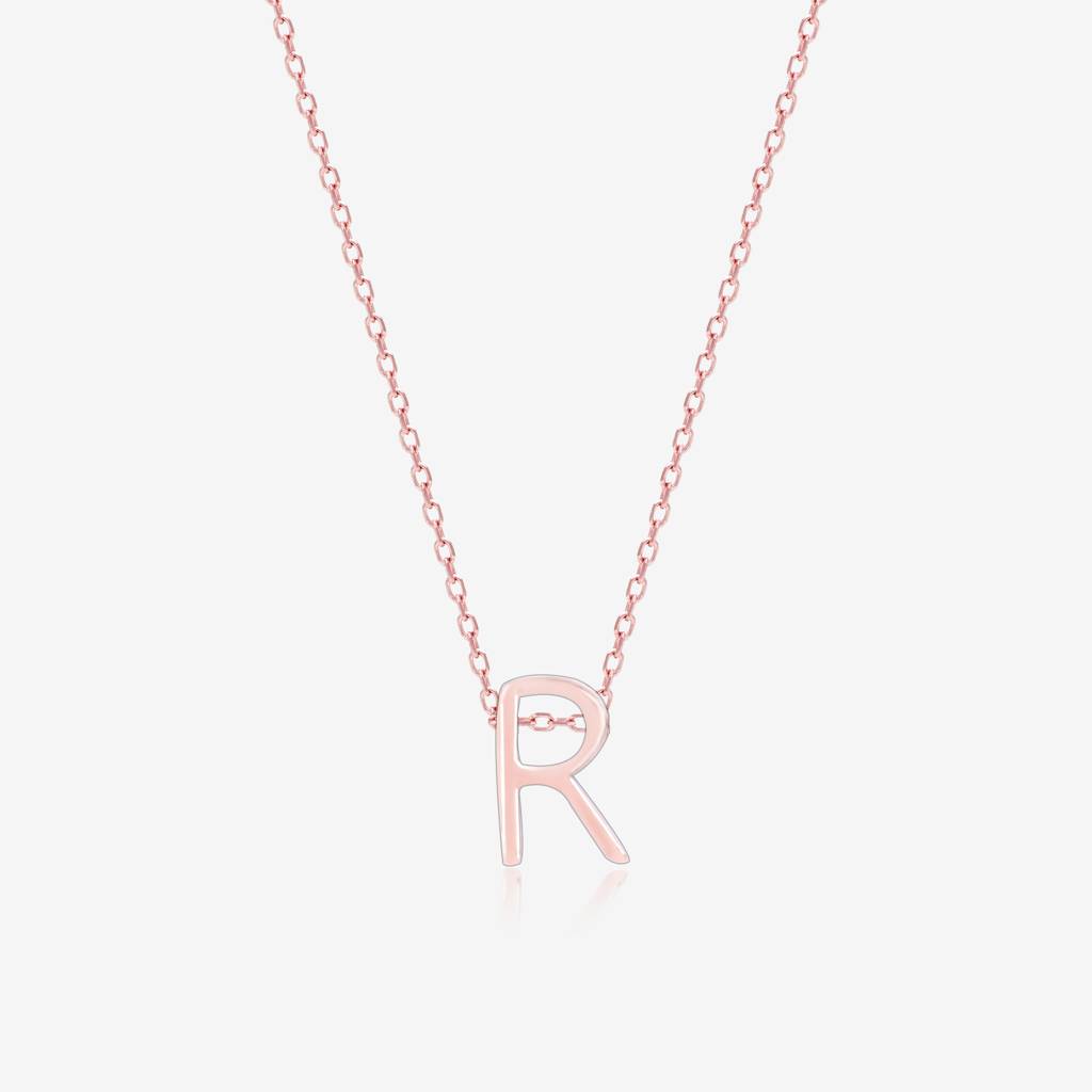 Radiant R Initial Necklace : IIN190