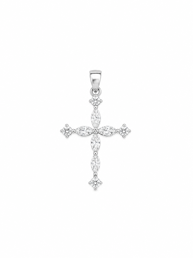 925 Silver Aurora Shine Cross Pendant : PH04560