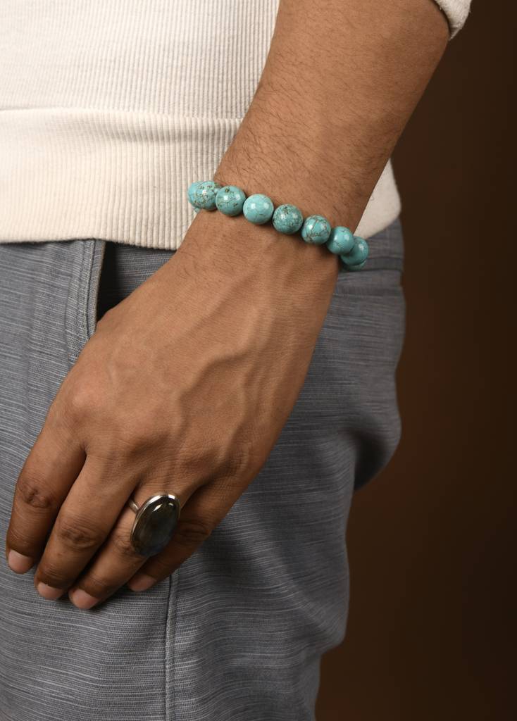 Turquoise Gemstone Bracelet : BBM33