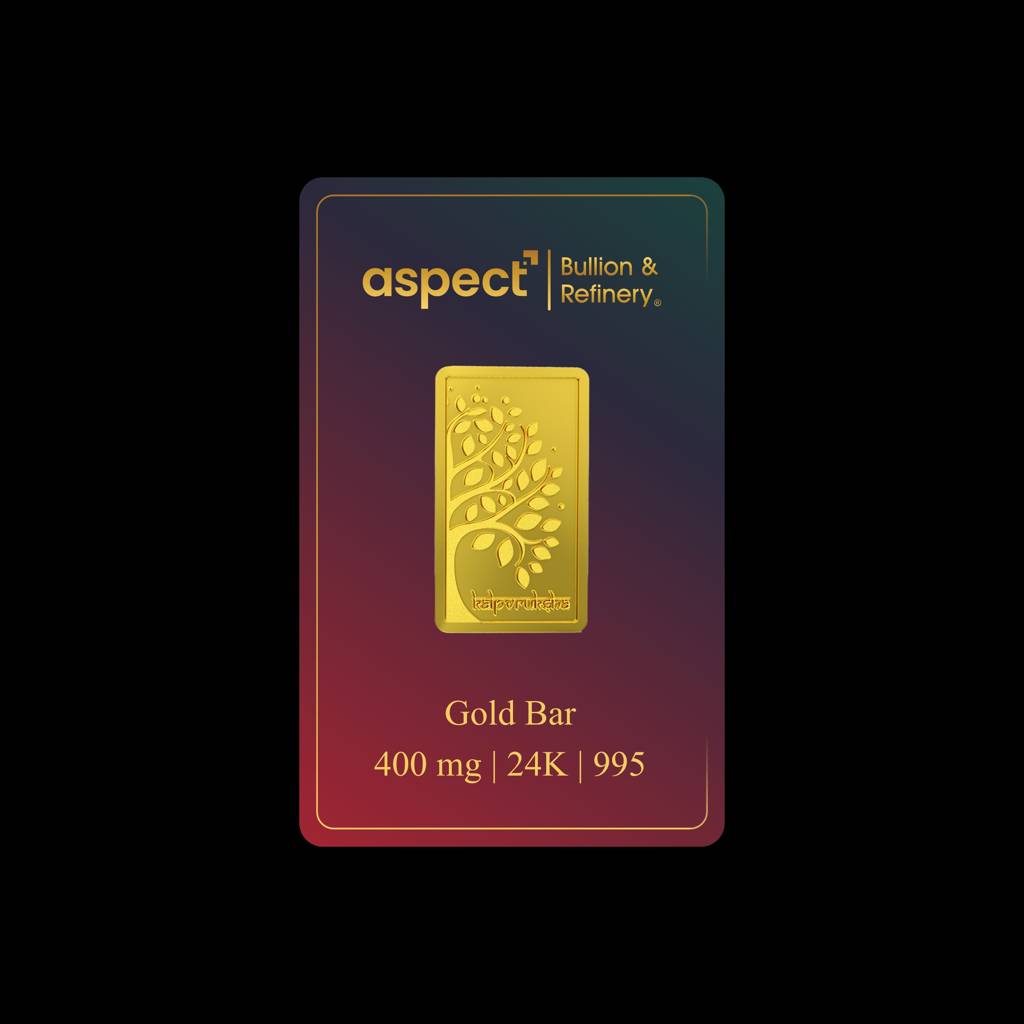 400 Mg Gold Bar 24Kt (995) : ABMGGB04KALP995