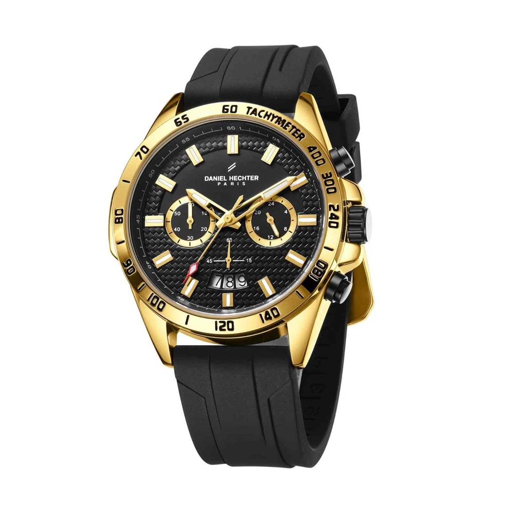 Daniel Hechter Paris Pantheon Collection Pantheon Collection Unique Multifunctional Watch For Men With Textured R : DHM1010-04