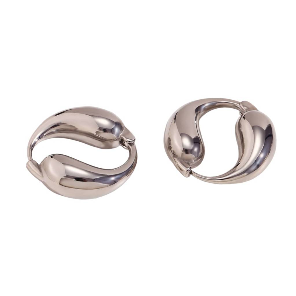 18K Plated Waterproof Antitarnish Yin-Yan Earring : AMG0624E524S