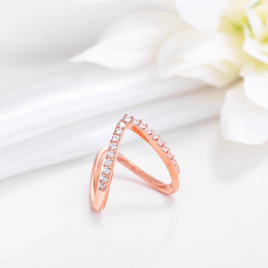 Regal Rose Rose Gold Plated 925 Sterling Silver Women'S Vanki Ring : RNG-40323-RG