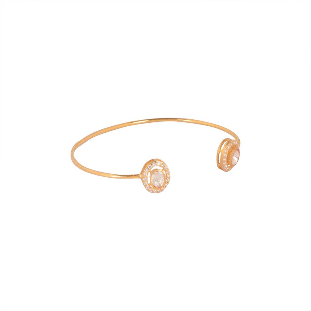 Moissanite Polki Cuff Bracelet : PJ105