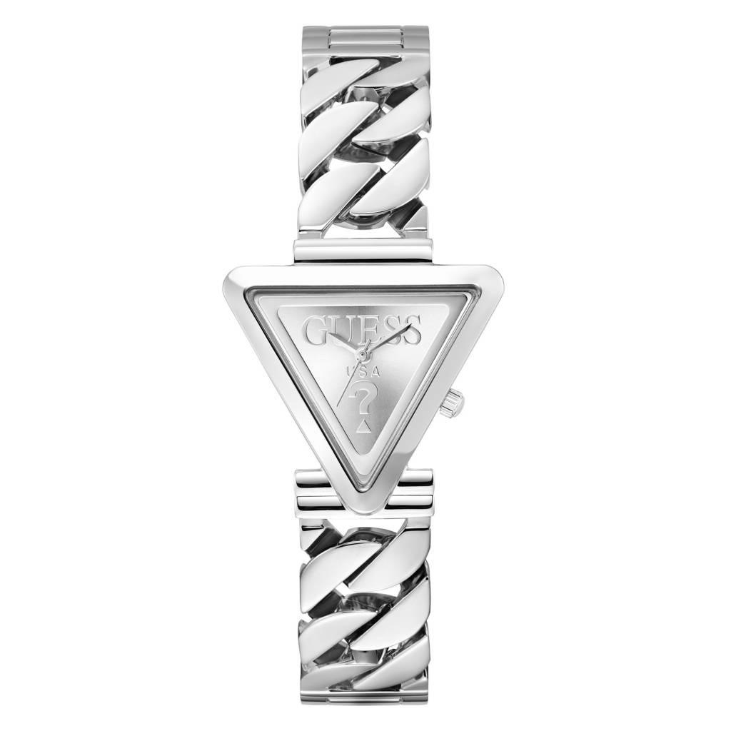 Guess Triangle 34Mm Silver Dial Analog Women Watch - Gw0859L1 : GW0859L1