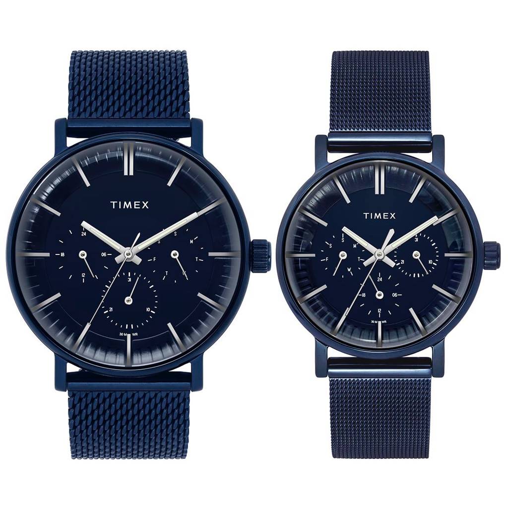 Timex Round 43Mm Dial Analog Pair Watch - Tw0Pre004 : TW0PRE005