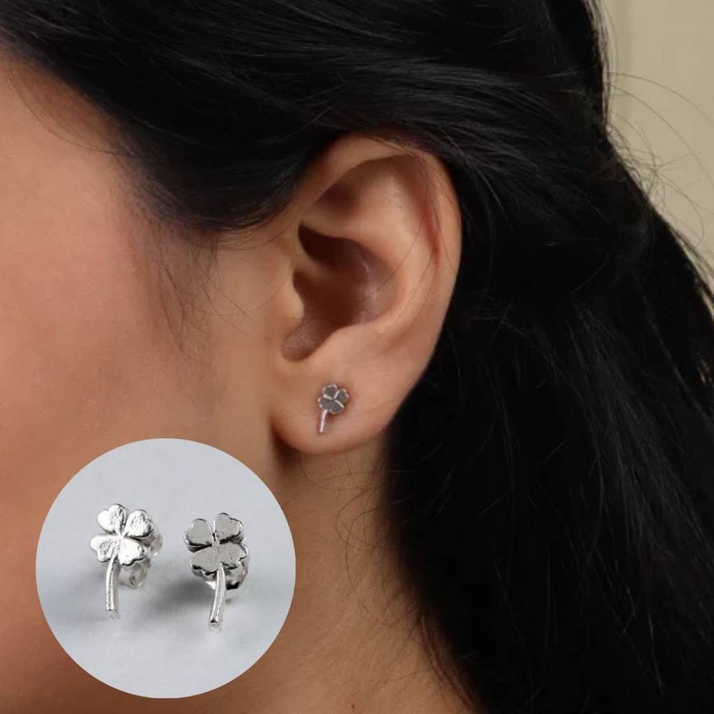 Silver Clover Leaf Stud | 92.5 Silver : Silver_Clover-Leaf_July25