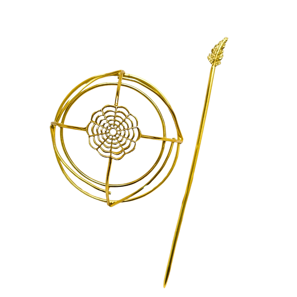 Viana Jewels Hair Bun, Decorative Arrowhead Set, 2 Pieces, Brass : HB001