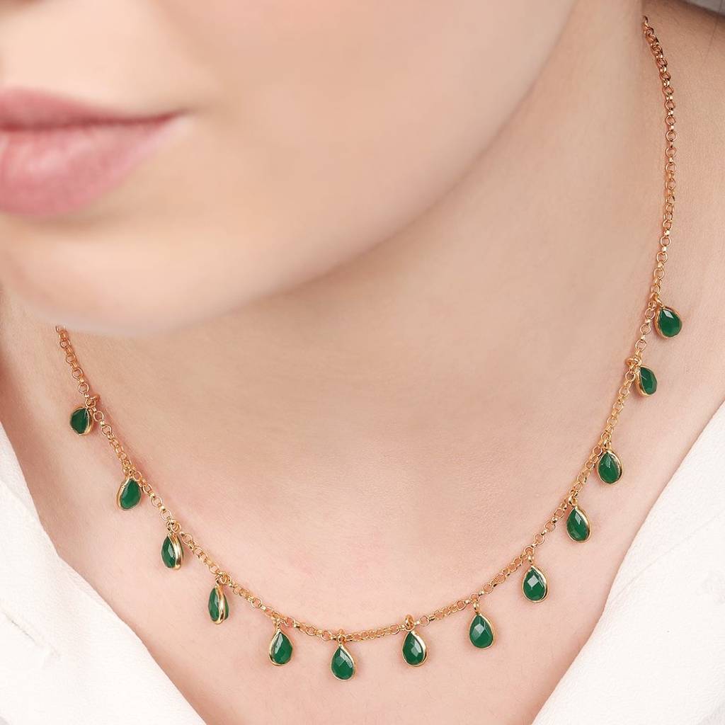 Gilded Harmony Gold-Plated 925 Sterling Silver Necklace Chain : NL-30221-G