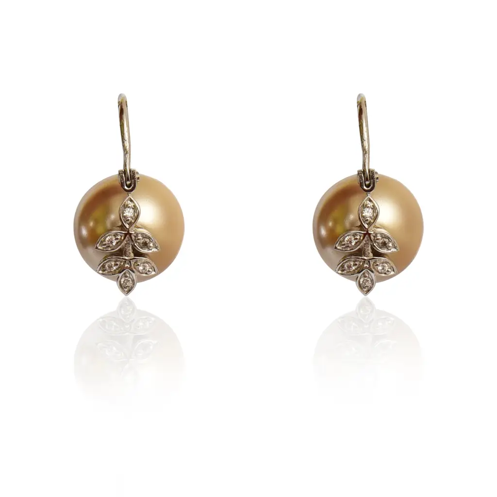 Champagne Pearl Earrings