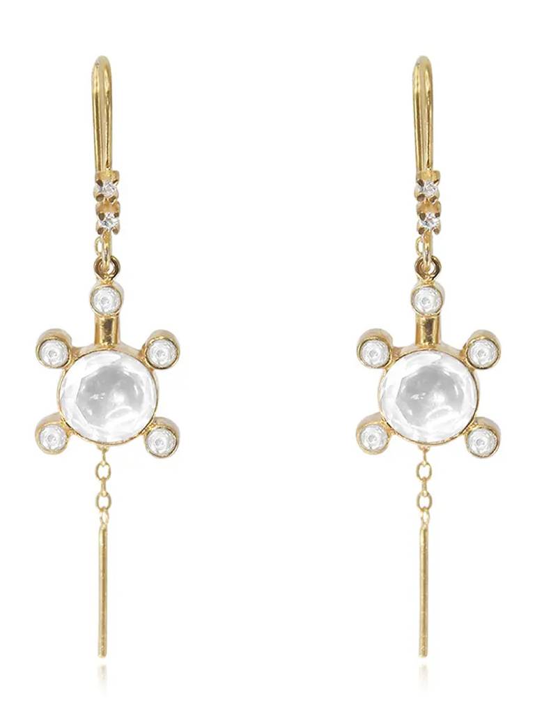 Silver Gulaabo Tortoise Sui Dhaga Earrings : U080SG009E1021