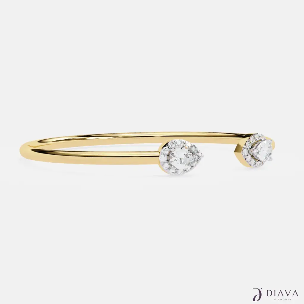 Twin Diamond Open Cuff : TwinDiamondOpenCuff