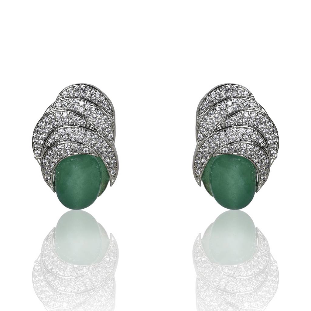 Aqua Onyx With Zircon Tops