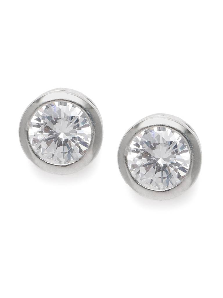 925 Sterling Silver Tops Round Bezel : AVER10003