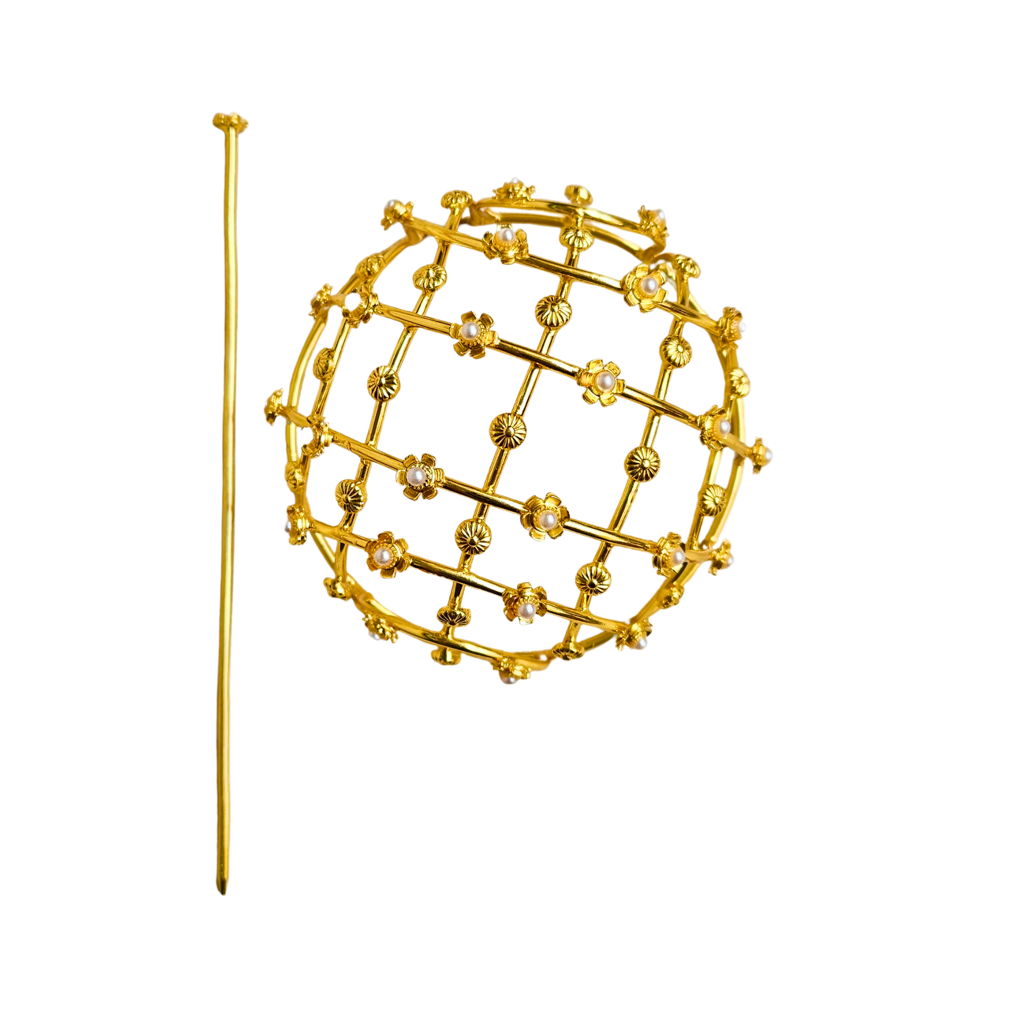 Pearl Motif Hair Bun Cage Accessory : HB006