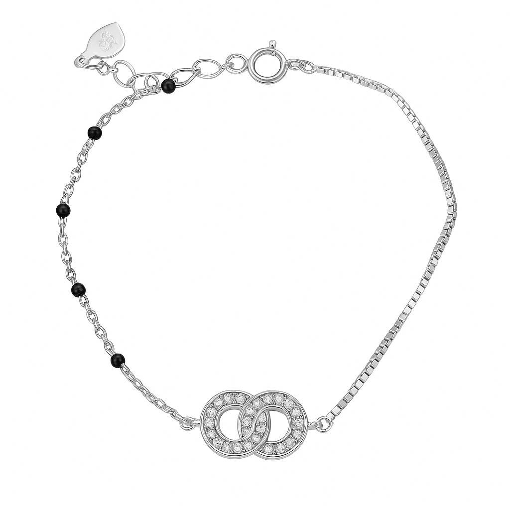Infinity Mangalsutra Silver Bracelet (Adjustable) : B051-ADJ