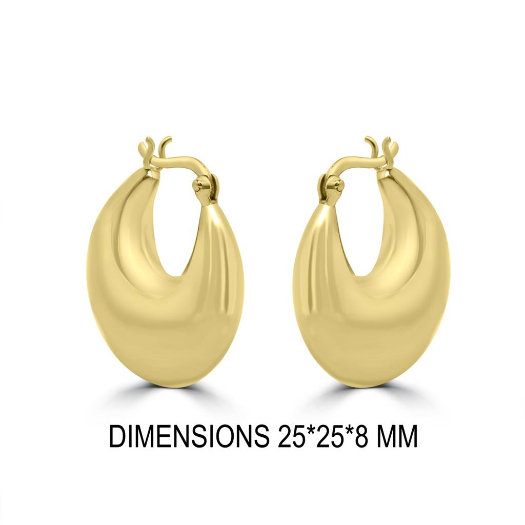 Chic Sterling Silver Hoop Earrings Designed To Complement Every Modern Fashion Look : TWP1262