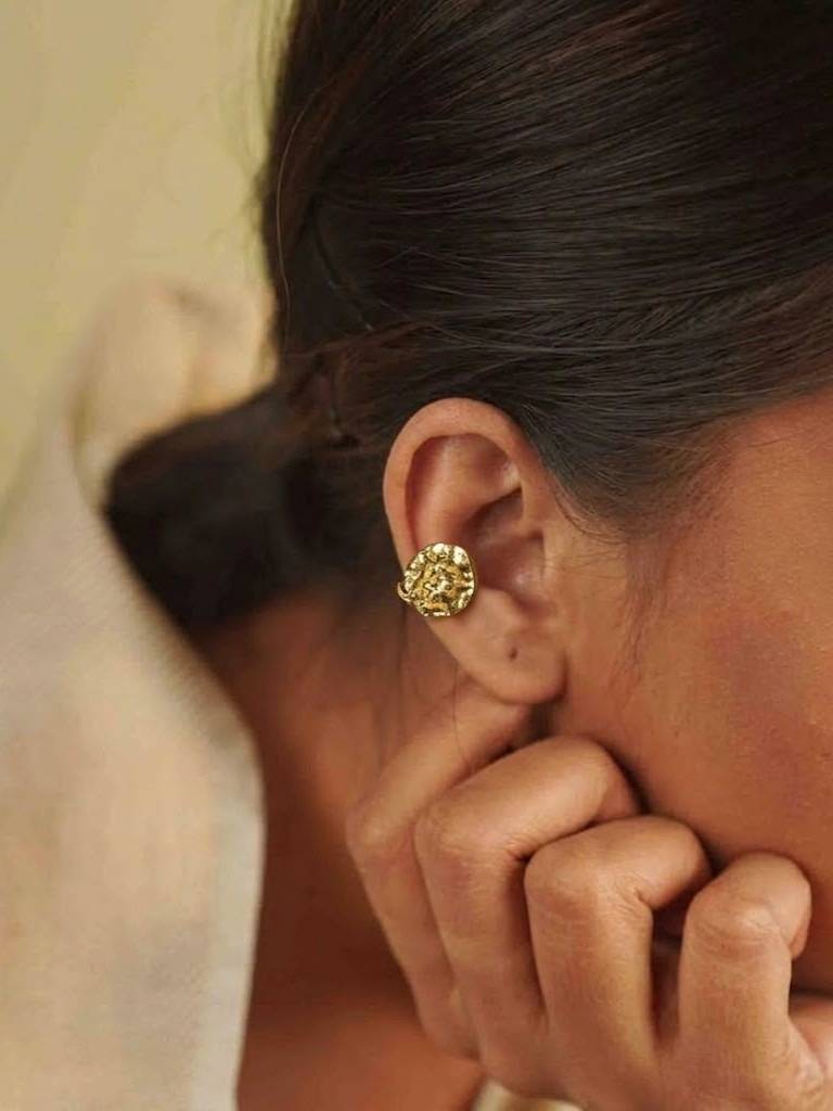 Hammered Gold Ear Cuff (No Piercing) : AWC-22