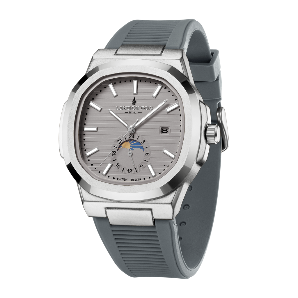 Greenwich Collection Analog Quartz Watch For Men With Textured Cushion-Shaped Dial, Date Display, 24-Hour Day-Ni : LFM10018-04