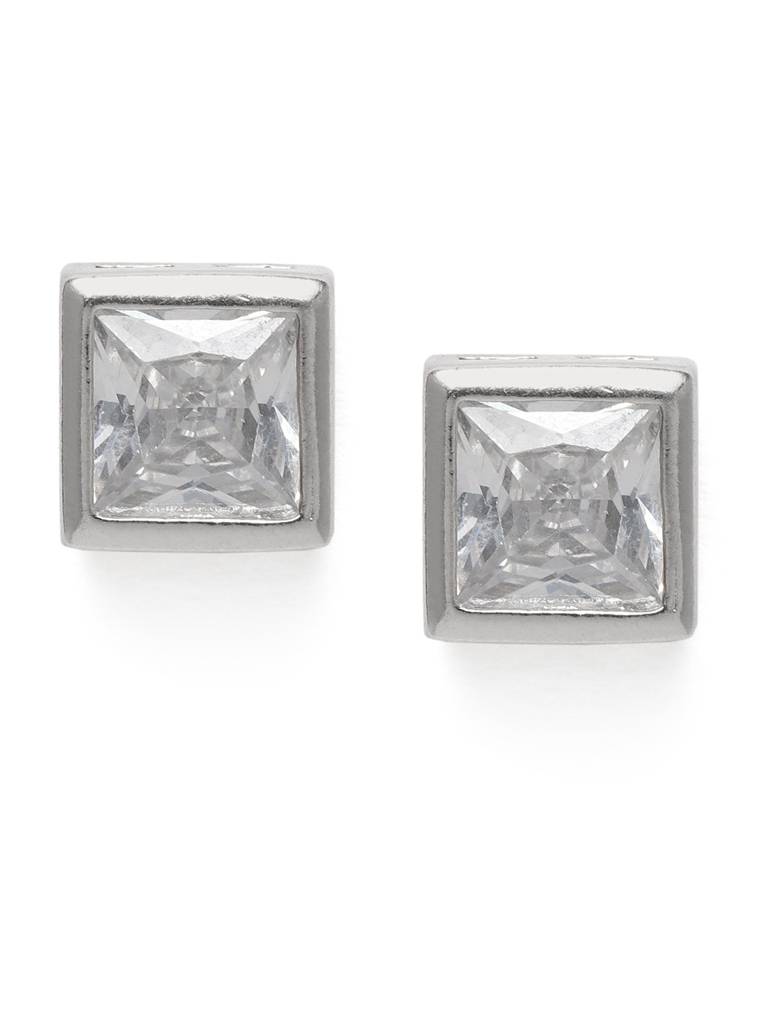 925 Sterling Silver Tops Square Bezel : AVER10006