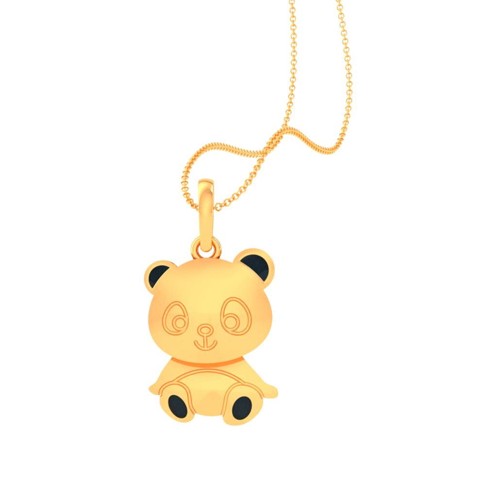 925 Pure Silver Little Bear Inspired Chain Pendant For Girls And Kids : CP1068