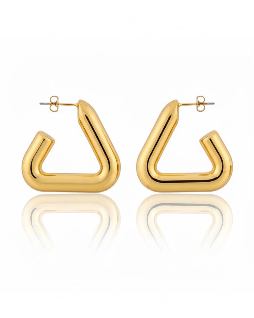 Triangle Hollow Drop Earrings For Women : CJLX219770401AZ