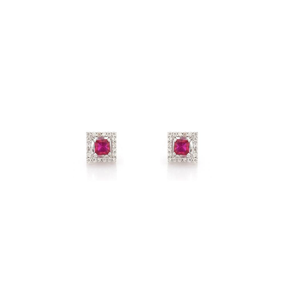 Iski Uski 925 Sterling Silver Evika Ruby Drop Earrings