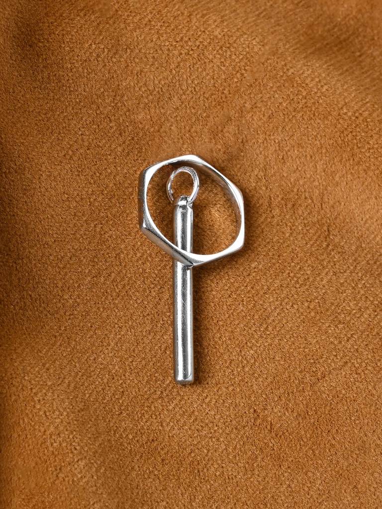 925 Silver Platinum Plated Rupert Men Pendant Without Chain Gift For Men & Boys : CSMNP4_NOCHAIN