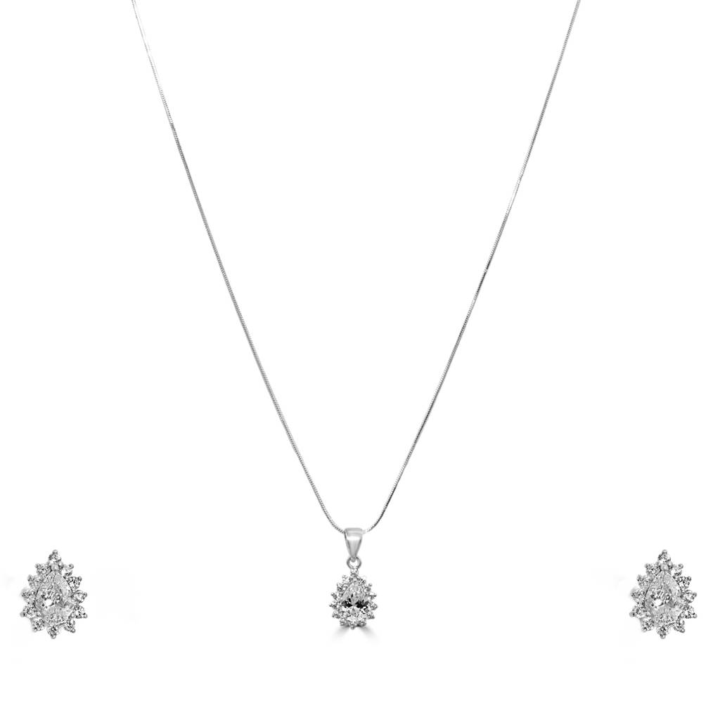 925 Pure Silver Chain Pendant Set : CPS1008