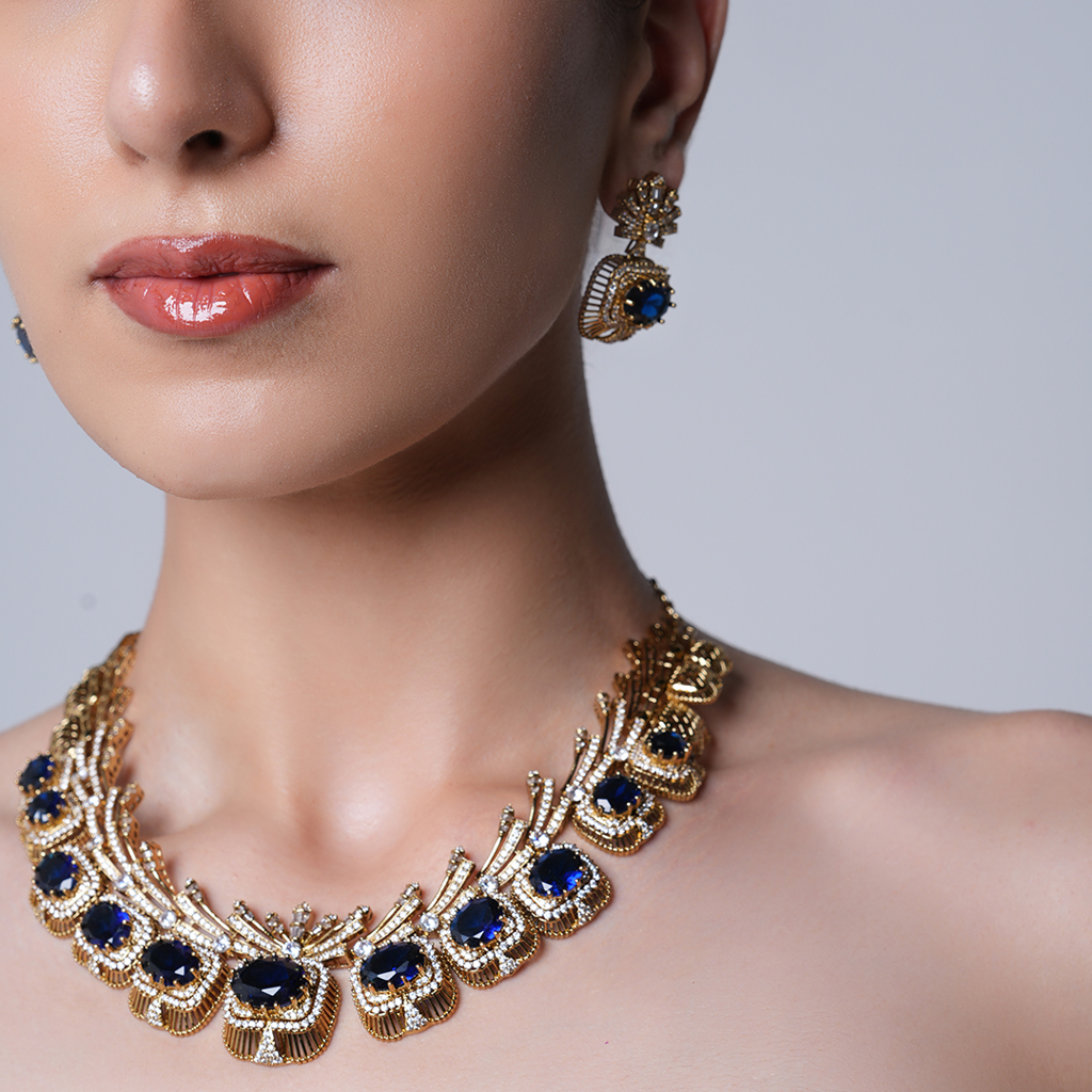 Mehendi Polish Designer Ad Necklace Set : CAO0223TOF