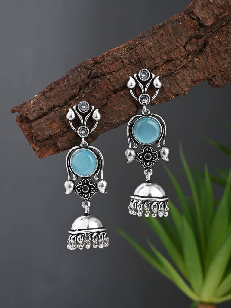 Long Jhumka Earring : S24DJER313BLU